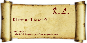 Kirner László névjegykártya
